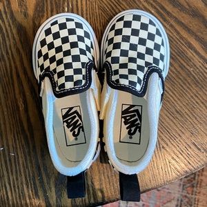 NWOT toddler black and white checker vans sz 6.5